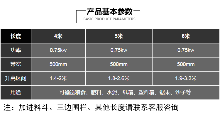 折叠皮带输送机参数